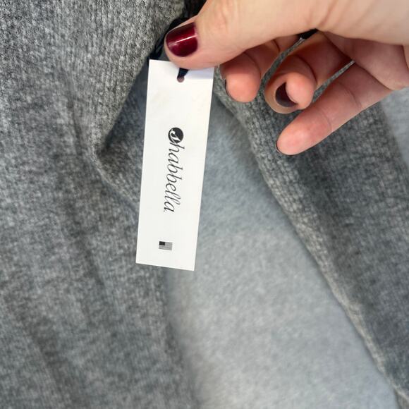 Shabbella Top Womens Large Gray Rayon Blend Scoop Back Long Sleeve Pullover NWT - Picture 4 of 12